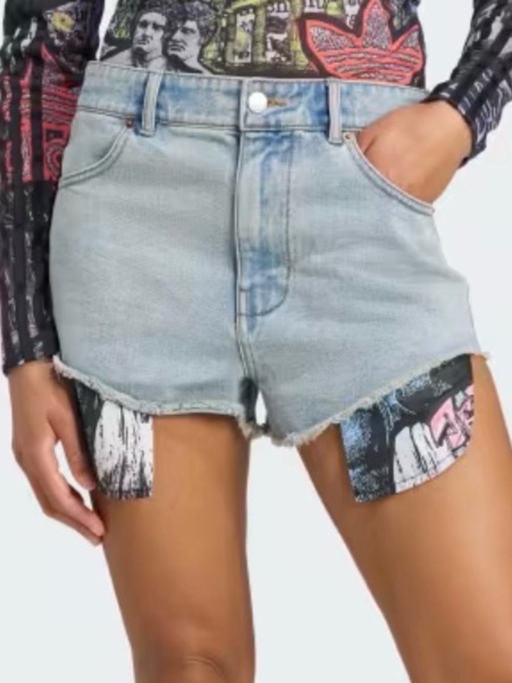 adidas x Jeremy Scott Pride Denim Shorts